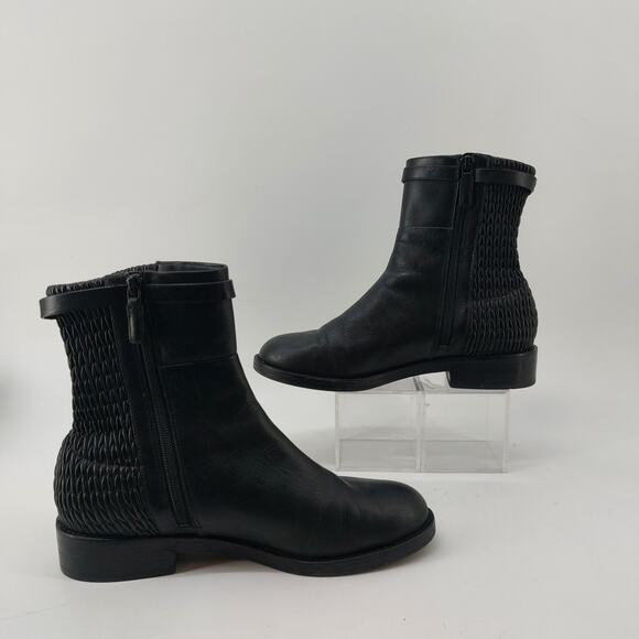 Cole Haan Womens Size 9 Leather Boots Black W12055 Stretch Buckle main image 11